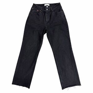 Abercrombie & Fitch Black 90s Relaxed Jeans High-rise Curve Love  27 | 4s Short